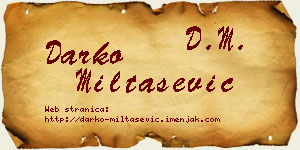 Darko Miltašević vizit kartica